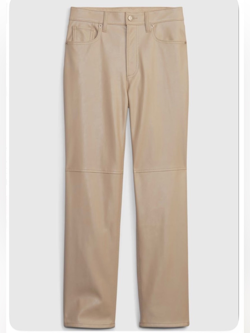 Gap cheeky straight high rise faux leather pants jeans 28 / 6 petite BNWT